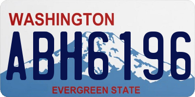 WA license plate ABH6196
