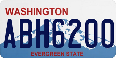 WA license plate ABH6200