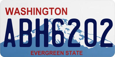 WA license plate ABH6202