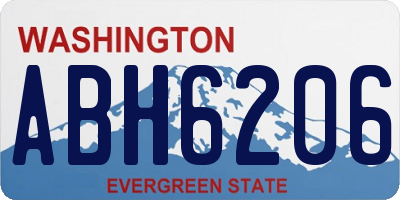 WA license plate ABH6206
