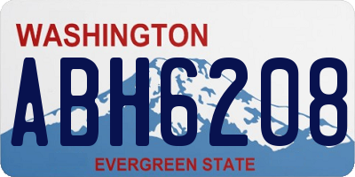 WA license plate ABH6208