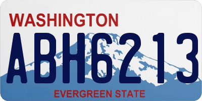 WA license plate ABH6213