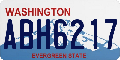 WA license plate ABH6217