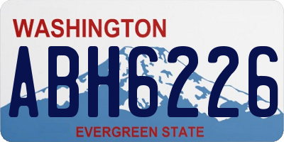 WA license plate ABH6226