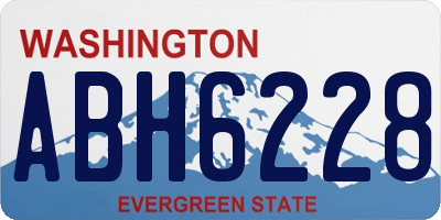 WA license plate ABH6228