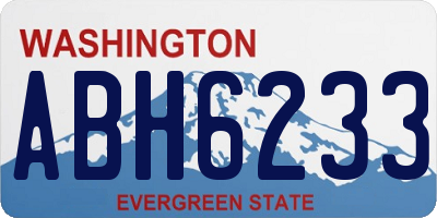 WA license plate ABH6233