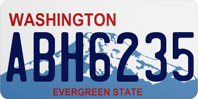 WA license plate ABH6235