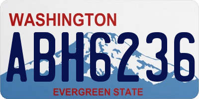 WA license plate ABH6236