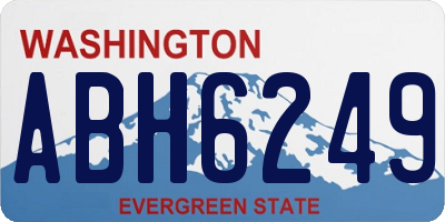 WA license plate ABH6249