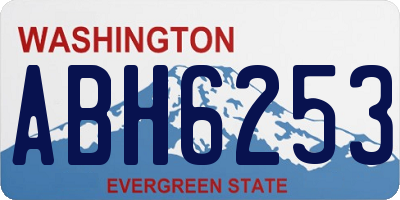 WA license plate ABH6253