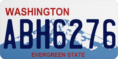 WA license plate ABH6276
