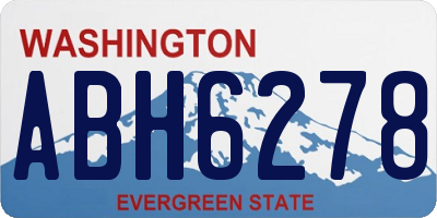 WA license plate ABH6278