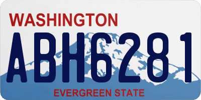 WA license plate ABH6281