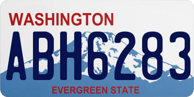 WA license plate ABH6283