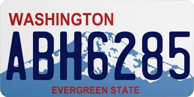 WA license plate ABH6285