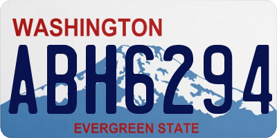 WA license plate ABH6294
