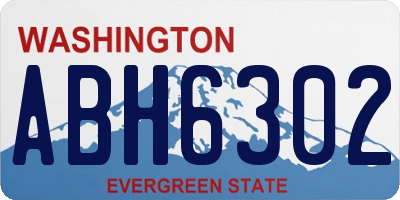 WA license plate ABH6302