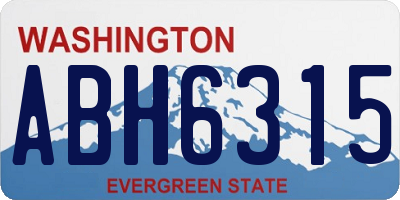 WA license plate ABH6315