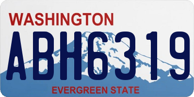 WA license plate ABH6319