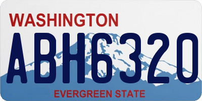 WA license plate ABH6320