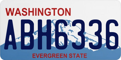 WA license plate ABH6336