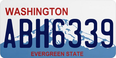 WA license plate ABH6339