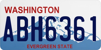 WA license plate ABH6361