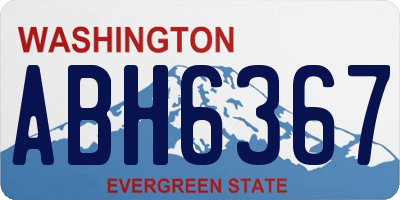 WA license plate ABH6367