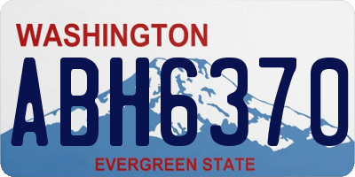 WA license plate ABH6370