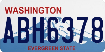 WA license plate ABH6378