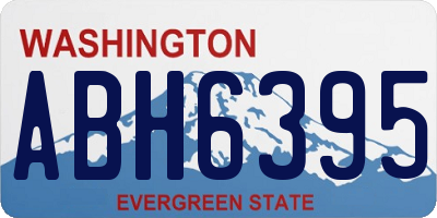 WA license plate ABH6395