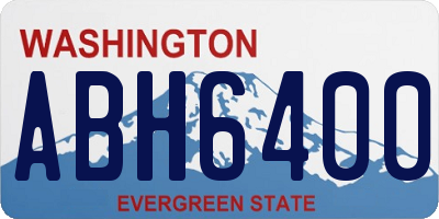 WA license plate ABH6400
