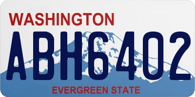 WA license plate ABH6402
