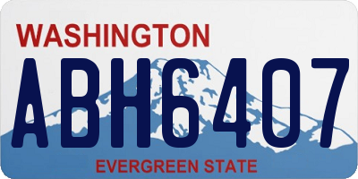 WA license plate ABH6407