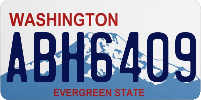 WA license plate ABH6409