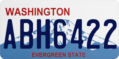 WA license plate ABH6422