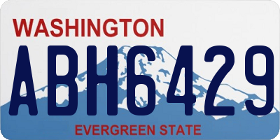 WA license plate ABH6429
