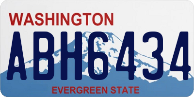 WA license plate ABH6434
