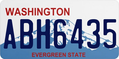 WA license plate ABH6435