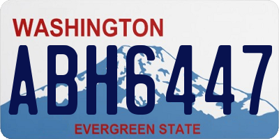 WA license plate ABH6447