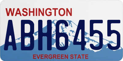 WA license plate ABH6455