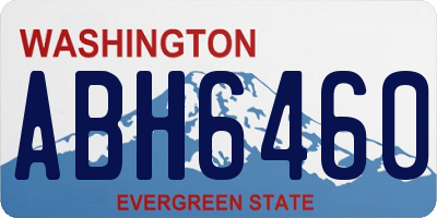 WA license plate ABH6460