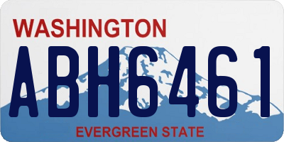 WA license plate ABH6461