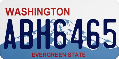 WA license plate ABH6465