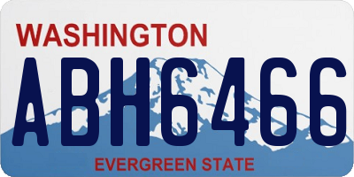 WA license plate ABH6466