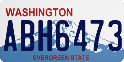 WA license plate ABH6473