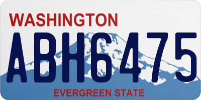 WA license plate ABH6475