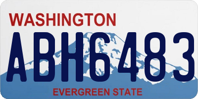 WA license plate ABH6483