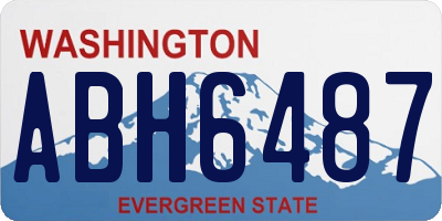 WA license plate ABH6487