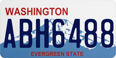 WA license plate ABH6488